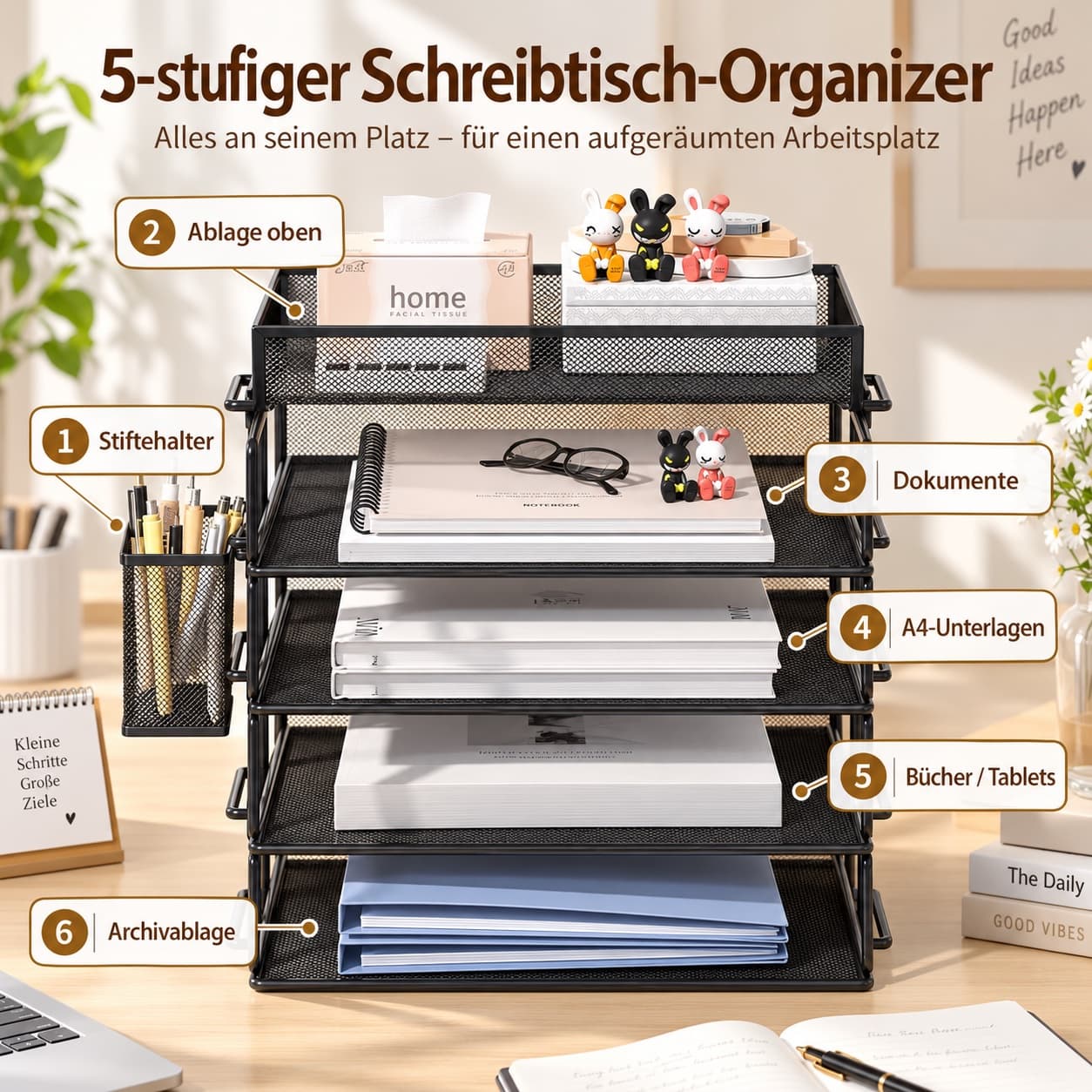 StackTray Dokumentenablage (5-stufig)