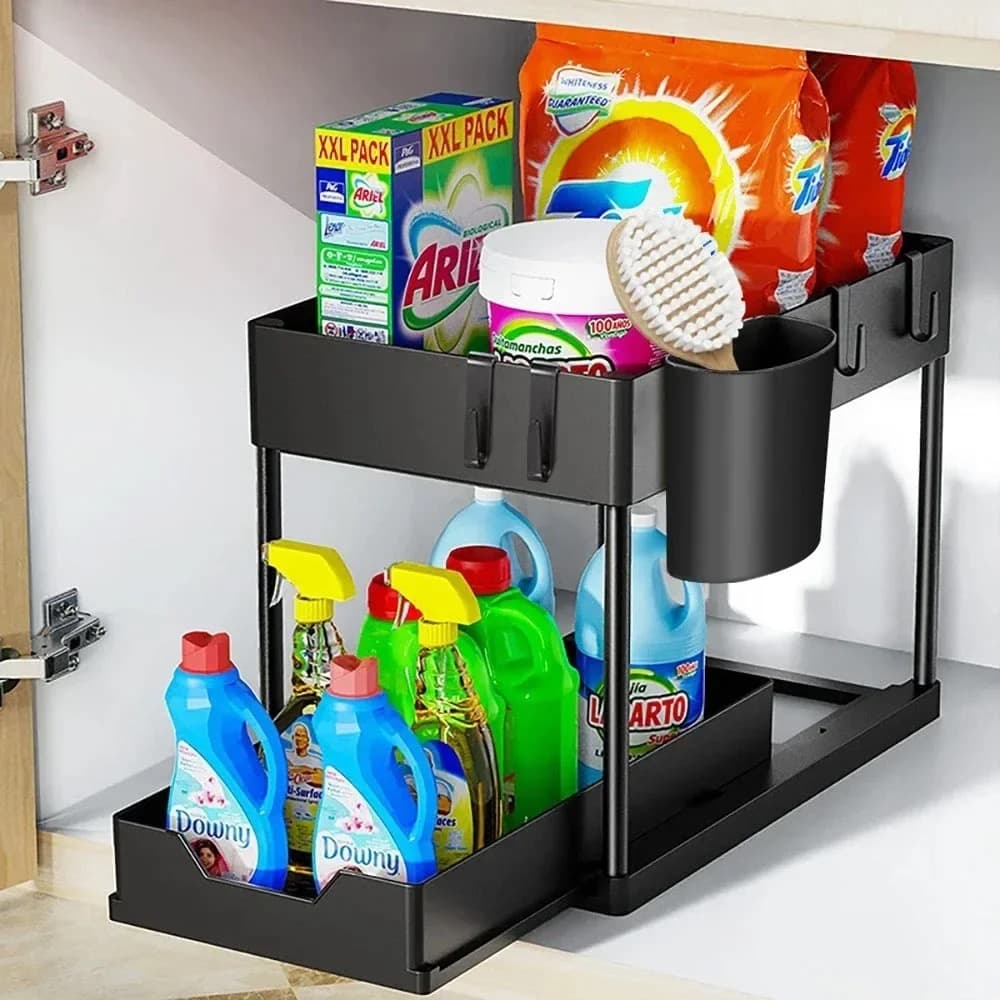 Waschbecken-Regal mit Haken